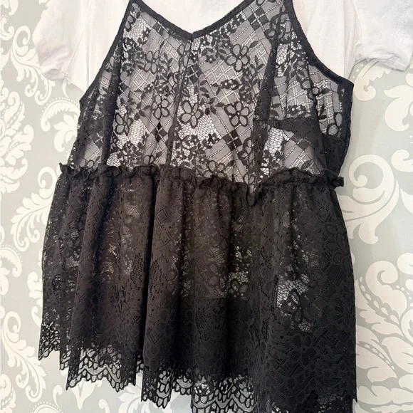 Torrid Peplum Ruffle Cami 2Fer Top - Picture 3 of 6